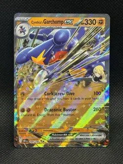 Pokemon TCG Cynthia's Garchomp EX 104/182 Double Rare Holo- Destined Rivals NM - Image 1