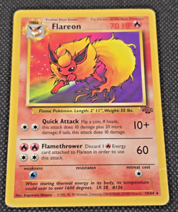 Pokemon TCG Flareon Jungle 19/64 Regular 1999-2000 Wizards Base Set - LP - Image 1