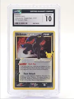UMBREON 2021 POKEMON CELEBRATIONS CLASSIC HOLO RARE B 17/17 CGC 10 Q0004 - Image 1