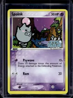 2006 Pokemon EX Crystal Guardians Spoink Reverse Holo #62/100 - Image 1