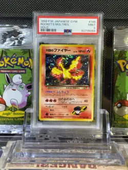 1998 P.M. POKEMON JAPANESE GYM ROCKET’S MOLTRES HOLO 146 PSA 9 MINT - Image 1