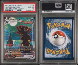2021 POKEMON SWSH EVOLVING SKIES SECRET #215 FA/ UMBREON VMAX Gem Mint PSA 10 - Image 3