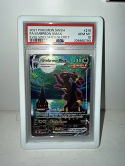 2021 POKEMON SWSH EVOLVING SKIES SECRET #215 FA/ UMBREON VMAX Gem Mint PSA 10 - Image 4