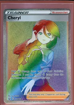 Cheryl Full Art Trainer 173/163 NM SWSH Battle Styles Hyper Rainbow Rare Pokemon - Image 1