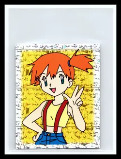 💥 Misty Merlin Pokemon 1999 Vintage Album Sticker Silver Prism Rare Holo # S35 - Image 1