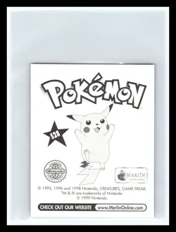 💥 Misty Merlin Pokemon 1999 Vintage Album Sticker Silver Prism Rare Holo # S35 - Image 2