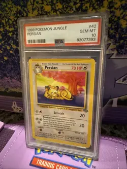 1999 POKEMON JUNGLE #42 PERSIAN PSA 10 - Image 1