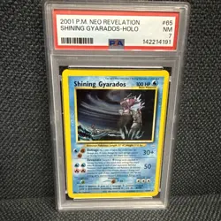 2001 POKEMON NEO REVELATION #65 SHINING GYARADOS-HOLO PSA 7 - Image 1