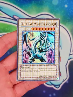 "Kaiba Corp" Blue-Eyes White Dragon RP01-EN001 - VLP - Sun Bleached - LOB Art - Image 2