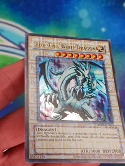 "Kaiba Corp" Blue-Eyes White Dragon RP01-EN001 - VLP - Sun Bleached - LOB Art - Image 4