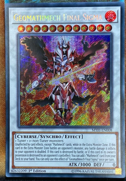 Yugioh Geomathmech Final Sigma MYFI-EN008 Secret Rare 1st Ed NM - Image 1