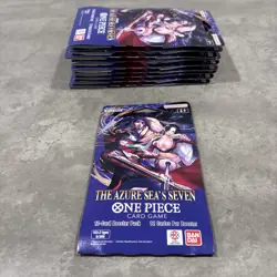 One Piece TCG The Azure Sea’s Seven OP-14 Sleeved Booster Pack Lot Of 10 Sealed - Image 2
