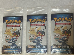 SEALED (3) PACKS Pokemon (2017) GENERAL MILLS Sun and Moon MINI Booster Cards - Image 1