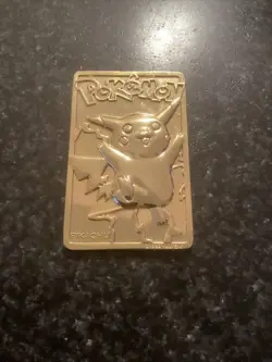 1999 Burger King Pokemon Pikachu Trading Card Gold Plated 23K Nintendo Burger🔥 - Image 1