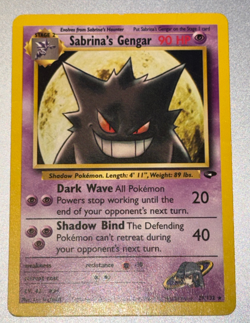 Pokemon Sabrina's Gengar Gym Challenge Card # 29/132 Rare Damaged - Image 1