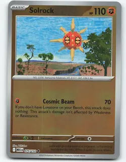 Solrock #075/132 Reverse Holo Pokemon Card ME01: Mega Evolution - Image 1