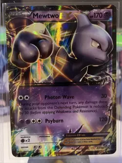 Mewtwo EX XY183 Black Star Promo Holo Pokemon Card LP - Image 1