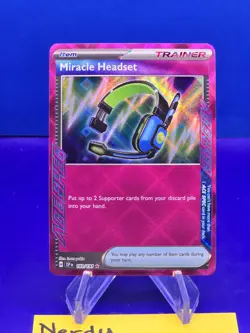 Pokemon TCG Miracle Headset Trainer Card 183/191 Surging Sparks Ace Spec - Image 1