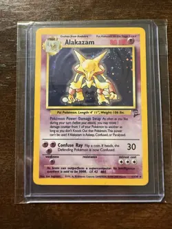 Pokemon TCG Alakazam Holo Rare Card 1/102 Base Set - Image 1