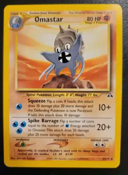 Omastar 43/75 Neo Discovery Pokemon Card - Image 1