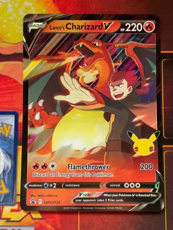 Lance's Charizard V SWSH133 Pokemon Celebrations Promo Jumbo Card - Image 1