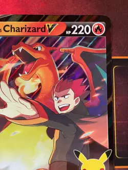 Lance's Charizard V SWSH133 Pokemon Celebrations Promo Jumbo Card - Image 3