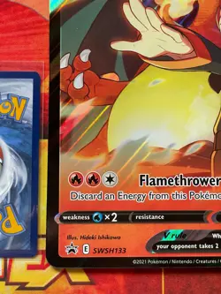 Lance's Charizard V SWSH133 Pokemon Celebrations Promo Jumbo Card - Image 4