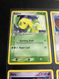 Pokemon TCG EX Unseen Forces Holo Lot 4 Cards Bayleaf Ursaring Natu Larvitar - Image 3