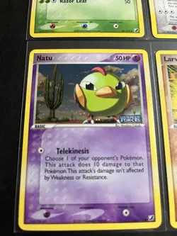 Pokemon TCG EX Unseen Forces Holo Lot 4 Cards Bayleaf Ursaring Natu Larvitar - Image 4