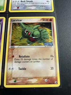 Pokemon TCG EX Unseen Forces Holo Lot 4 Cards Bayleaf Ursaring Natu Larvitar - Image 5