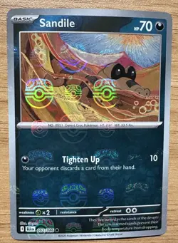 Sandile (Master Ball Pattern) 057/086 Sv: Black Bolt | Pokemon Card | ENG | NM - Image 1