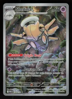 2025 Pokemon Mega Evolution SHEDINJA - Illustration Holo Rare Card #144/132 - Image 1