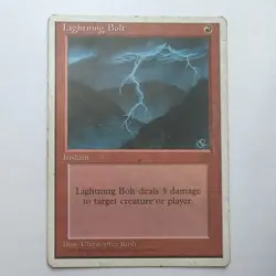 MTG Lightning Bolt MTG (4ED) Core Set 4th Edition Regular Common - Image 1