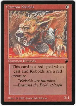 Crimson Kobolds 1994 Legends Red Common Creature MTG NM AZ1 - Image 1