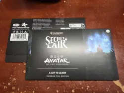 Secret Lair x Avatar The Last Airbender: A Lot to Learn Rainbow Foil Sealed New - Image 1
