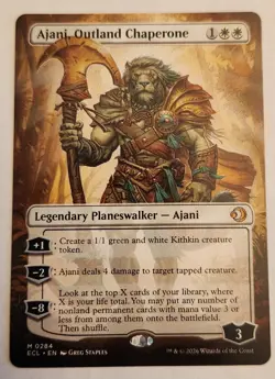 Ajani, Outland Chaperone (Borderless) Lorwyn Eclipsed Regular NM+ - Image 1