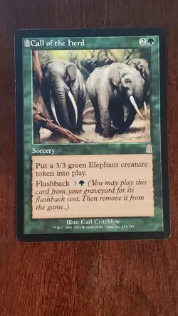 Call of the Herd Odyssey EX/LP #231 MTG Magic the Gathering Rare Green Sorcery - Image 1