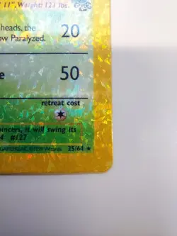 Pinsir 25/64 HOLO Prism Jungle Vending Pokemon Sticker Card Vintage 1995 TCG - Image 2