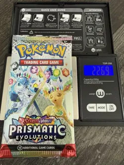 Heavy 22.69! Pokemon Prismatic Evolutions Booster Pack Sealed! Demi-God PackU! - Image 1