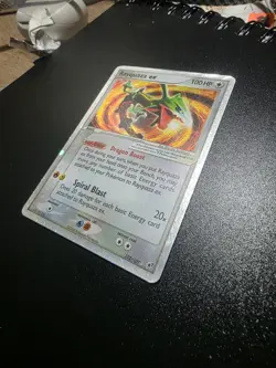 Pokemon EX Rayquaza 102/107 Rare Holo Card Deoxys - Image 1
