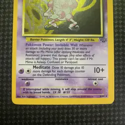 Pokemon Mr. Mime 6/64 WOTC Jungle Unlimited Holo Rare Card LP Condition - Image 2