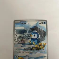 2025 Pokemon Phantasmal Flames Piplup Illustration Rare 098/094 English (A) - Image 2