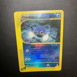Pokemon Karte Chinchou 70/147 Aquapolis Pokemon Holo Englisch Vintage TCG 2002 - Image 4