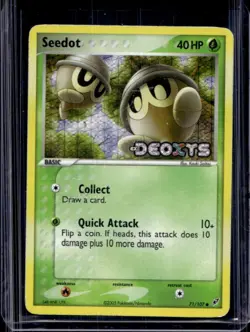 2005 Pokemon EX Deoxys Seedot Reverse Holo #71/107 - Image 1