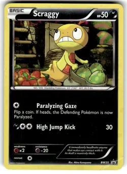 2011 Pokemon TCG Scraggy (Cosmos Holo) BW25 -HP/DMG Crease- Black & White Promos - Image 1