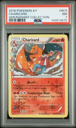 2016 POKEMON XY GENERATIONS RADIANT COLL #RC5 CHARIZARD PSA 7 - Image 1
