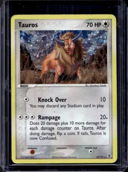 2004 Pokemon EX FireRed & LeafGreen Tauros Holo #16/112 - Image 1