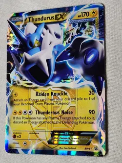 Played Thundurus EX - Holo #BW81 Black and White Promo Pokemon TCG - Image 3