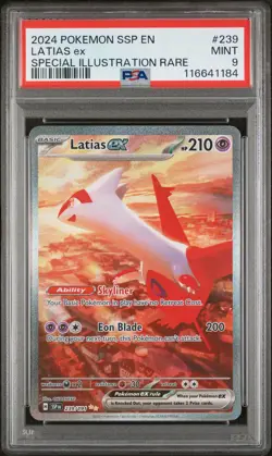 Latias Ex Pokemon Ssp En-Surging Sparks 239 PSA 9 - Image 1