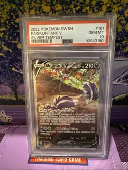 2022 Pokemon SWSH FA Skunktank V Silver Tempest PSA 10 - Image 1